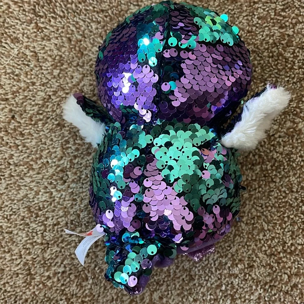 Ty Beanie Boo Flippables Sequins  Moonlight Owl